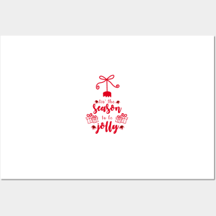 Christmas calligraphy ornament Posters and Art